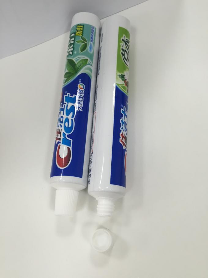 White Toothpaste Laminate Tube Packaging With Gravure Printing