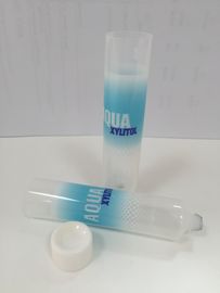 Round Transparent Laminated Pharmaceutical / Toothpaste Tube With Screw Cap