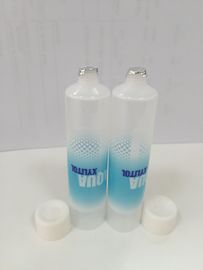 Round Transparent Laminated Pharmaceutical / Toothpaste Tube With Screw Cap