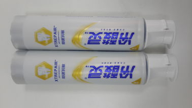 Matt Surface Design Empty Toothpaste Tubes With Smooth Balck Cap , Flexible Printing