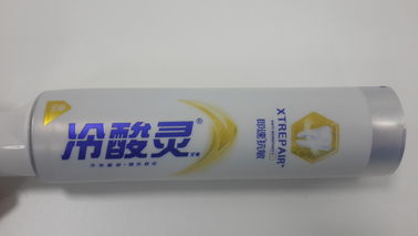 Matt Surface Design Empty Toothpaste Tubes With Smooth Balck Cap , Flexible Printing