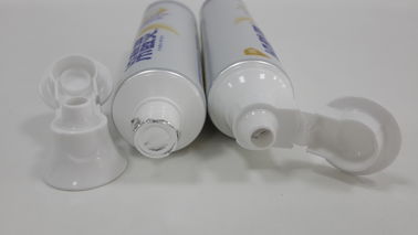 Matt Surface Design Empty Toothpaste Tubes With Smooth Balck Cap , Flexible Printing