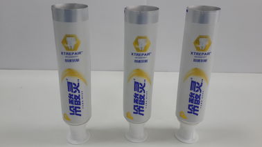 Matt Surface Design Empty Toothpaste Tubes With Smooth Balck Cap , Flexible Printing