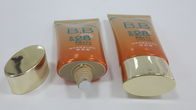 50g Oval Cosmetic Tube Aluminum / EVOH Barrier Packaging Gold Electroplated Oval Cap