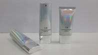 Metallic Flat Oval Holographic Laminate Cosmetic Tube Packaging Colorful Nature Gloss Laser material
