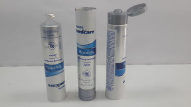 4oz Flexographic Printing Silver Toothpaste Tube With Translucent Shoulder Flip On Cap