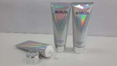 Laser Film Material Laminated Cosmetic Packaging Tube With Electroplated Cap