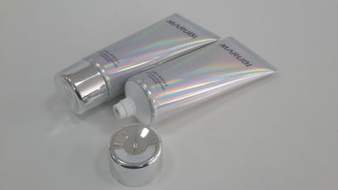 Laser Film Material Laminated Cosmetic Packaging Tube With Electroplated Cap