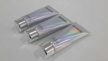 Laser Film Material Laminated Cosmetic Packaging Tube With Electroplated Cap