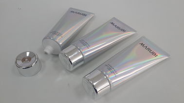 Laser Film Material Laminated Cosmetic Packaging Tube With Electroplated Cap