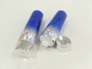 Round Holographic Laminated Cosmetic Plastic Tube Packaging Flat Metallic Screw Cap