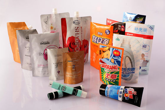 Standup Heat Seal Cosmetics Pouch , Flexible Cosmetic Packaging Laminated Bag
