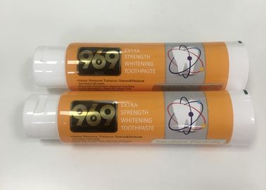 Whitening Toothpaste Plastic Laminated Tubes Package With Big Flip Top Cap , DIA40*138mm