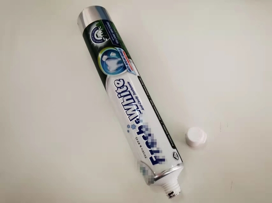 Round Dia 35x177.8mm Offset Printing 140g ABL Toothpaste Tube with Flip Top Cap