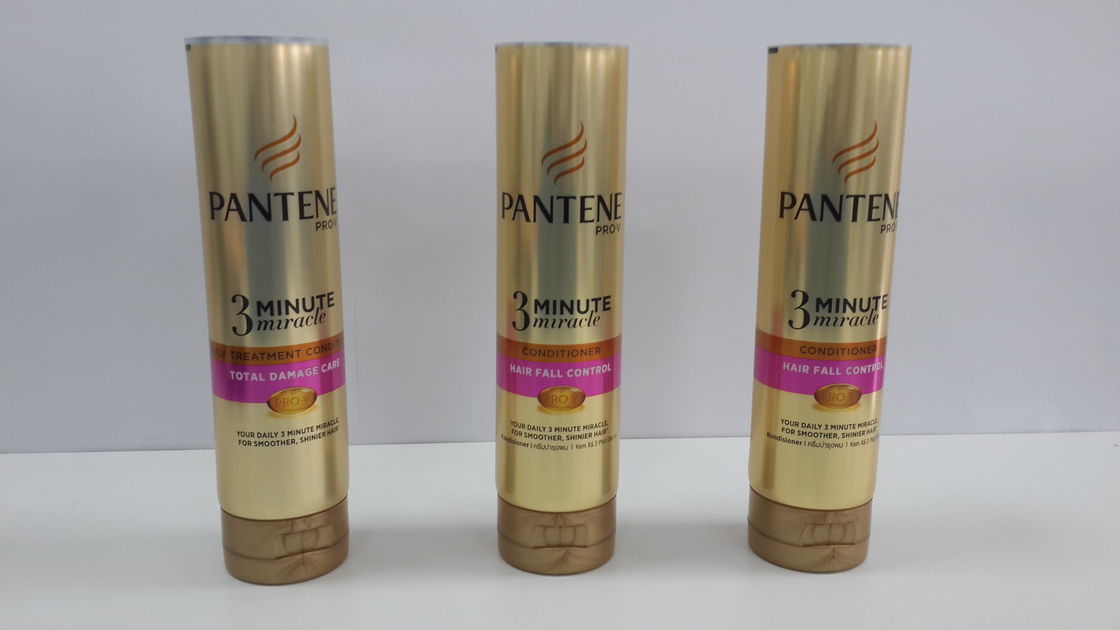 Clear Plastic Packaging Tube Coating Aluminum Cosmetic Tubes Golden Shiny Material