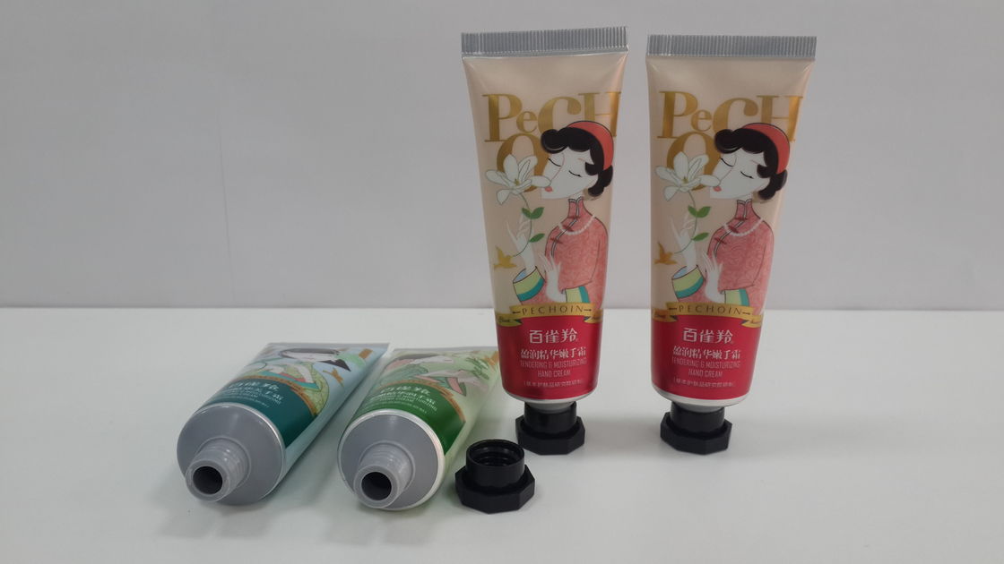 Empty Plastic Cosmetic Tube Containers ABL Tube With Octagonal Cap , Metal Printing