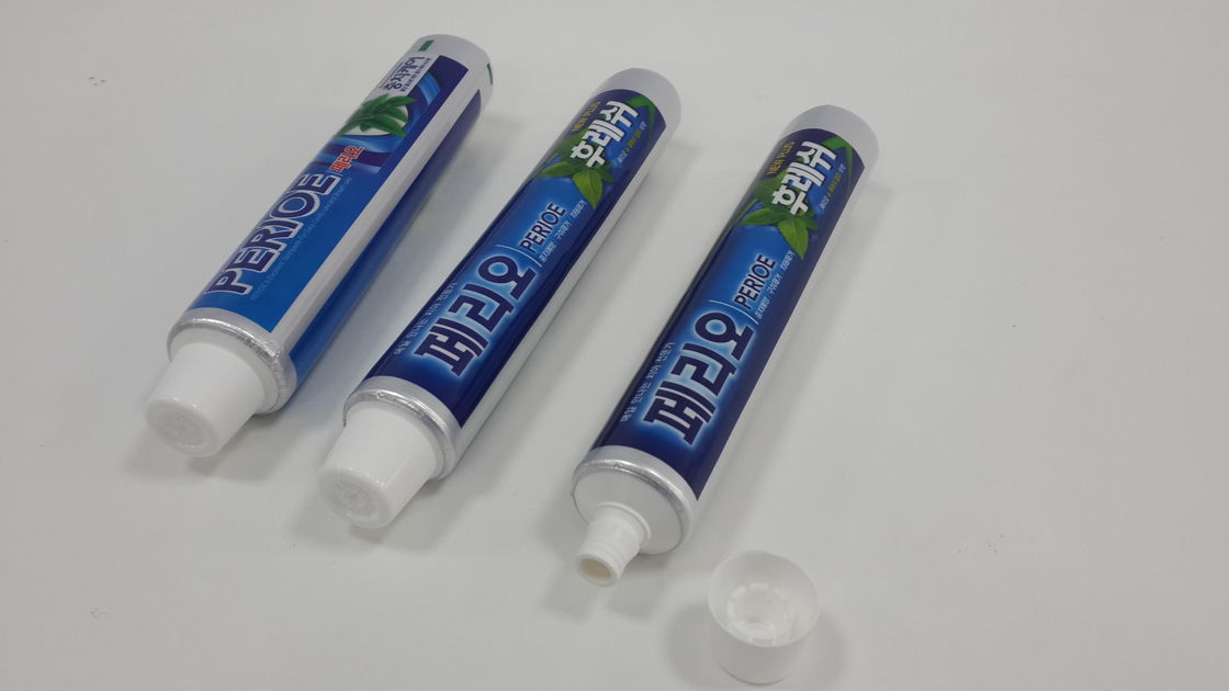 150g Flexography Printing Teeth Whitening Tube Aluminum Foil Lamination ToothPaste Packaging Push Pull cap