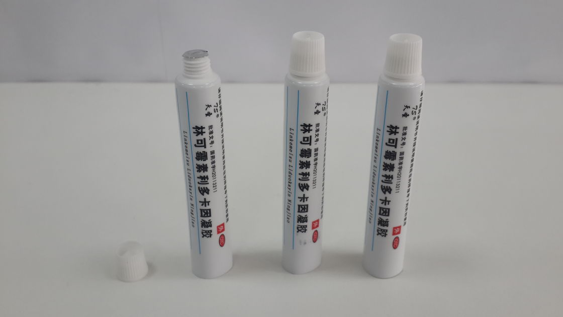 10g Clear Squeezable Pharmaceutical Tube Packaging For Lincomycin Jelly ISO9001