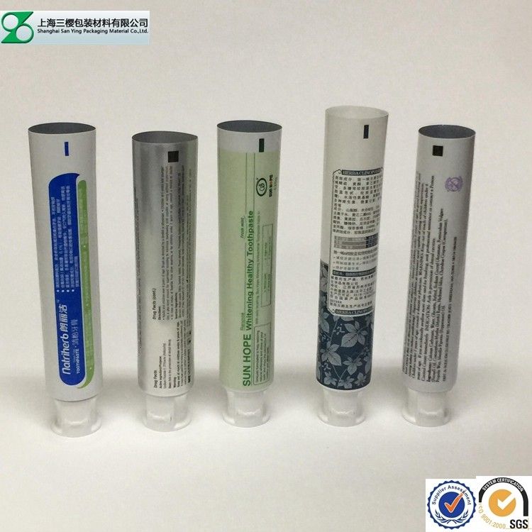 Laminated Cosmetic Tube Small Airless Empty Toothpaste Containers Round / Oval