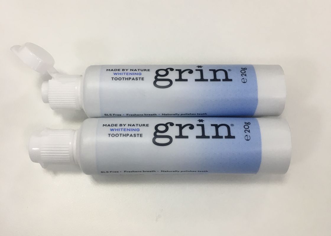 Travel Sized ABL Laminated Whitening Toothpaste Tube Packaging For Grin Natural