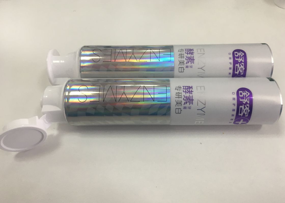 Compact Clear Toothpaste Tube , Laminate Tube Packaging With Laser Stamping